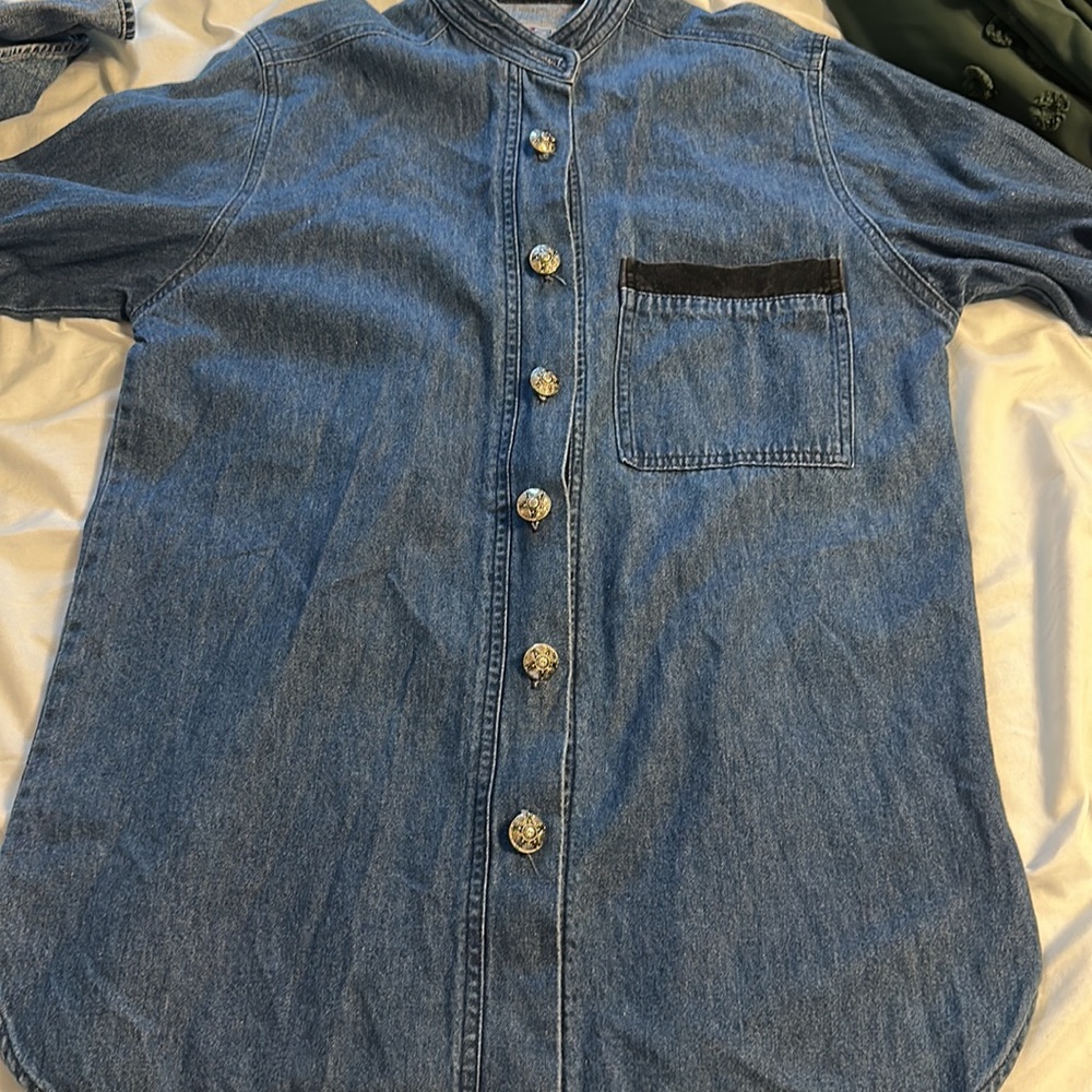 Vintage SunBelt denim/velvet/silver oversized Small - Picture 8 of 8